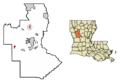 Natchitoches Parish Louisiana Incorporated and Unincorporated areas Robeline Highlighted