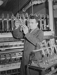 Nitrogen determination apparatus, part of research conducted during World War II by the Tennessee Valley Authority and the University of Tennessee, 1942