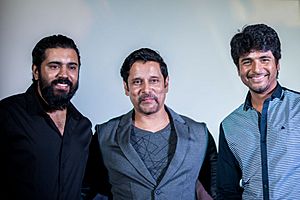 Nivin Pauly, Sivakarthikeyan and Vikram at Iru Mugan Audio Launch
