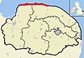 Norfolk SSSI outline map with UK