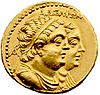 Oktadrachmon Ptolemaios II Arsinoe II.jpg