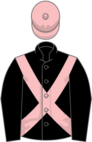 Black, pink cross-belts and cap