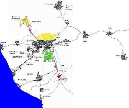 PLANO DE LA CIUDAD CHICLAYO Y SU AREA METROPOLITANA