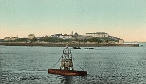 Partridge Island and Bell Buoy (cropped from postcard)