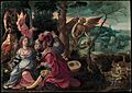 Pieter Coecke van Aelst - Lovers Surprised by a Fool and Death