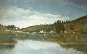 Pissarro the banks of the marne at chennevières 1864-5