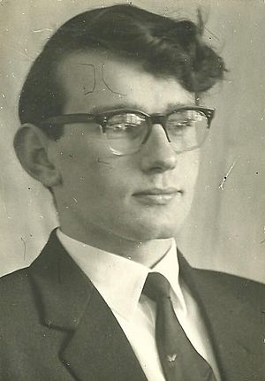 Professor Michael Swanton as student chairman in 1963