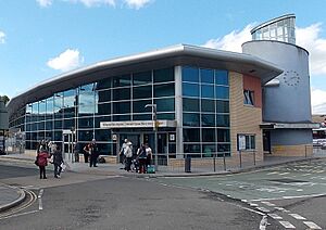 Quarella Road entrance to Bridgend Bus Station (geograph 4147868)