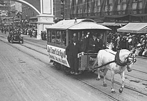 Rapid Transit in San Diego, 1886--Original Car and Driver Panama-California Exposition Ground-breaking parade, 1911