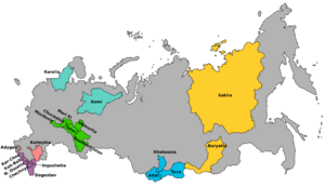 Republics of Russia (labeled, without Crimea)