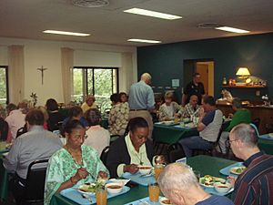 Retreat House refectory at Holy Spirit Monastery