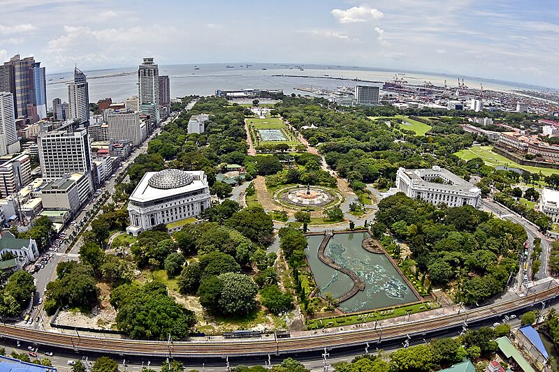 Rizal Park from above