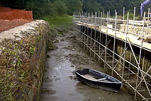 Rolle canal lock at low tide