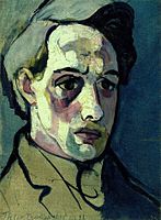 Self-portrait by Theo van Doesburg (1915)