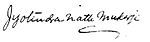 Signature of Jatindranath Mukherjee urf Bagha Jatin.jpg