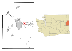 Location of Millwood, Washington