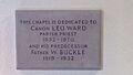 St Anselm's Church lady chapel plaque