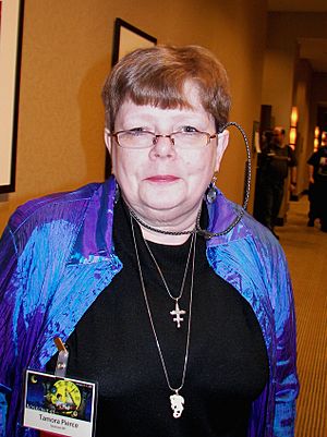 Pierce at the Boskone science fiction convention in Boston, February 2008