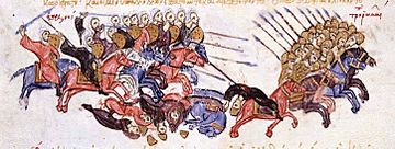The Arabs drive the Byzantines to flight at Azazion