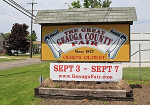 The Great Geauga County Fair entrance sign in May 2015