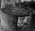 Traditional Pupusas over wood fire