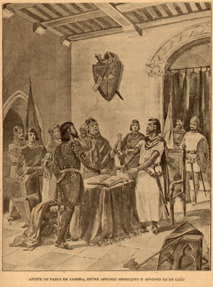 Tratado de Zamora - História de Portugal, popular e ilustrada