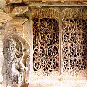 Tripurantakesvara Temple Sculpture and Grill work at Balligavi