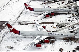 Two Virgin Atlantic Airbus A340-600