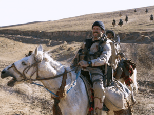 USAF CCT Bart Decker on horseback in Afghanistan 2001