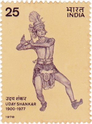 Uday Shankar 1978 stamp of India