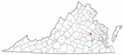 Location of Laurel, Virginia