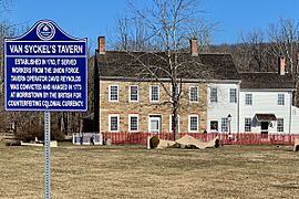 Van Syckel Tavern, Van Syckel, NJ - information sign