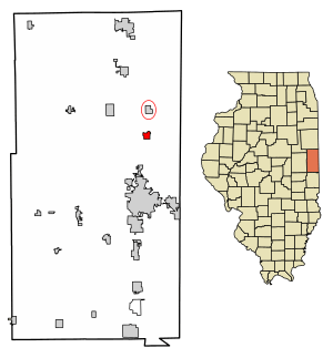 Location of Bismarck in Vermilion County, Illinois.