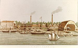 Washington Navy Yard lithograph 1862