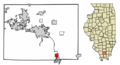 Williamson County Illinois Incorporated and Unincorporated areas Creal Springs Highlighted