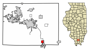 Location of Creal Springs in Williamson County, Illinois.