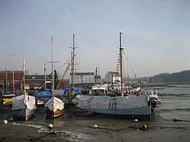 The harbour, with Woodbridge Tide Mill in the background