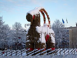 Yule goat Gefle Sweden 2009