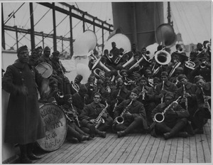 (African American) Jazz Band and Leader Back with (African American) 15th New York. Lieutenant Jame . . . - NARA - 533506