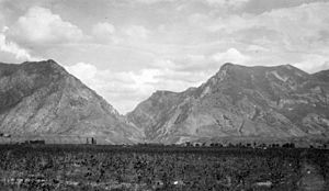 American Fork Canyon and view of Bonneville terrace
