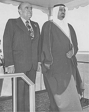 Amir-Abbas Hoveida and Fahd of Saudi Arabia in Tehran