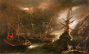 Andries van Eertvelt - Embarkation of Spanish Troops (1630s).jpg