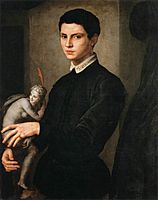 Angelo Bronzino - Portrait of a Man Holding a Statuette - WGA03263