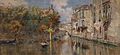 Anton Maria de Reyna-Manescau Blick auf einen Kanal in Venedig