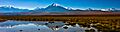 Atacama highplain volcanoes seen from the vado de putana