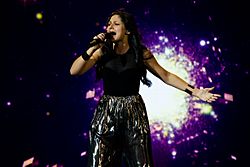 Bella Paige at stage of JESC 2015 (2)