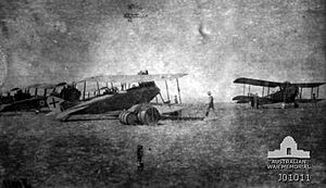 Bi planes at El Afule Aerodrome in Palestine (AWM image J01011Afule)