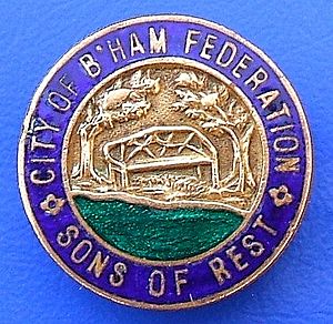 Birmingham City Federation of the Sons of Rest - membership badge (1930’s - 1950’s)