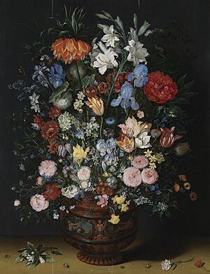 Bloemen in een vaas, Jan Brueghel I, 17de eeuw, Koninklijk Museum voor Schone Kunsten Antwerpen, 643
