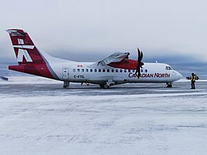 C-FTIL Canadian North-First Air ATR42-500 at Cambridge Bay Airport